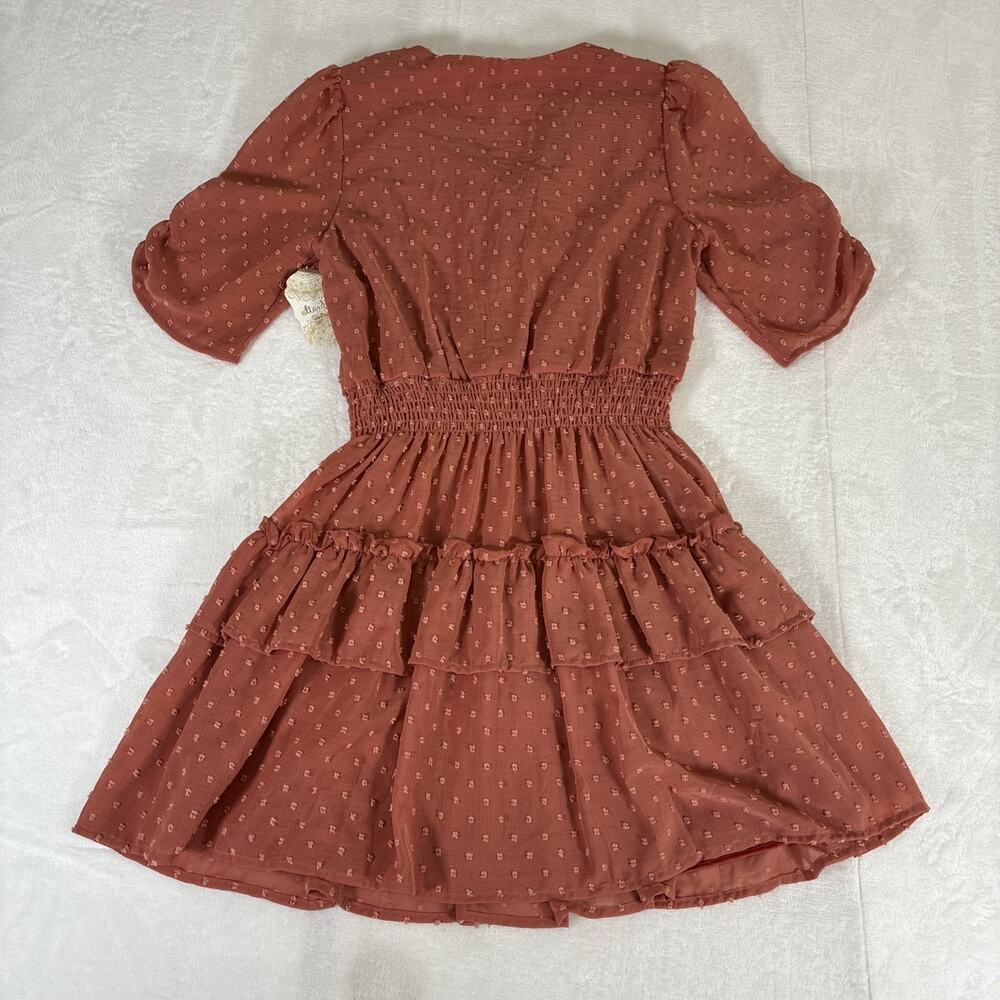 NWT Altar’d State Small Terracotta Smocked Mini Dress Benefits Charity - Picture 11 of 11